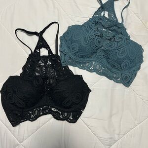 Lace Halter Bralettes PINK Victoria’s Secret